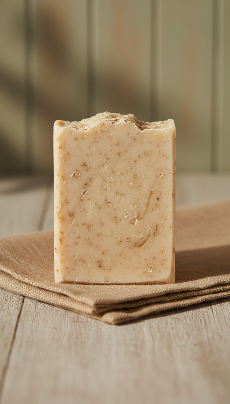 Oatmeal Honey Bar Soap for Soothing Skin Care