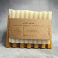 Sheariffic natural organic handmade soap bar on wooden soap dish